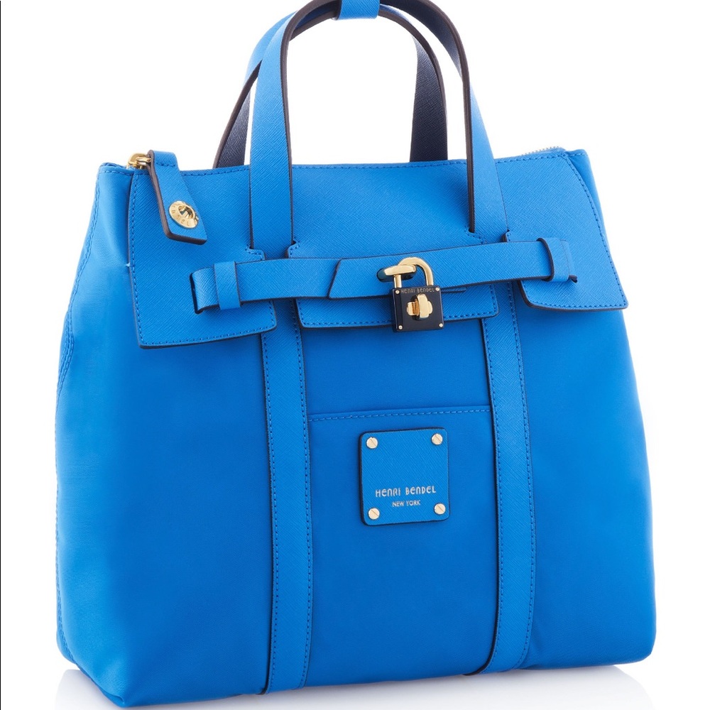 Henri Bendel Mini Jetsetter- Blue and Navy - EUC!